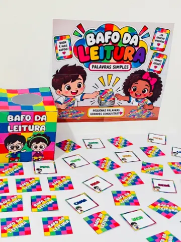 Jogo da Alfabetização - Bafo da Leitura — amostra 1: Bafô da Leitura é um recurso pedagógico lúdico para estimular a…