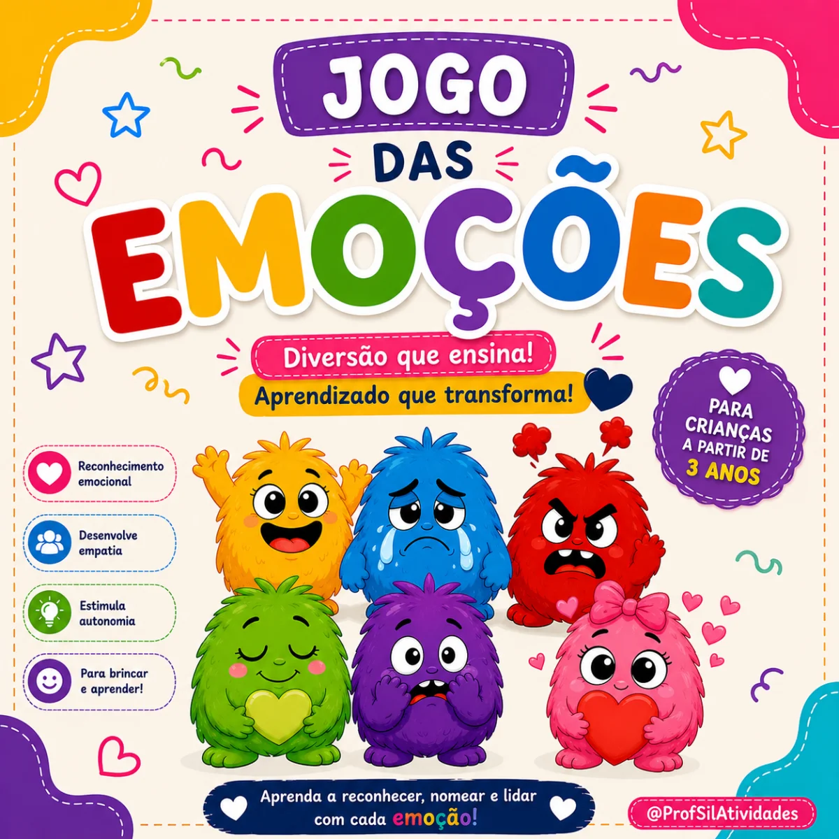 Jogo da Emoções - Educação SocioEmocional — amostra 1: Cartões das Emoções