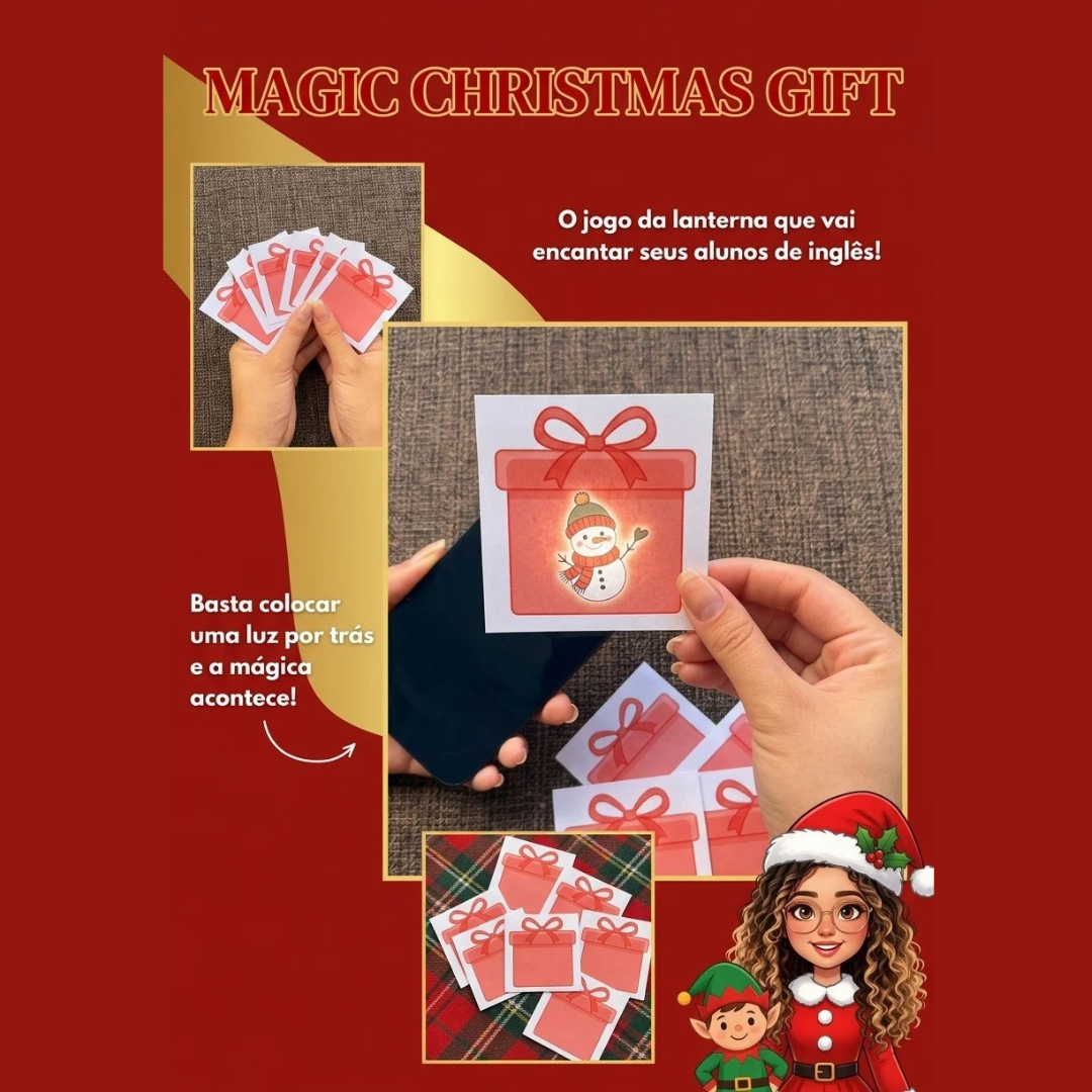 Jogo da Lanterna de Natal em Inglês PDF: Atividade Escolar — Inglês para Ensino Fundamental I (1º–5º): Jogo da Lanterna de…