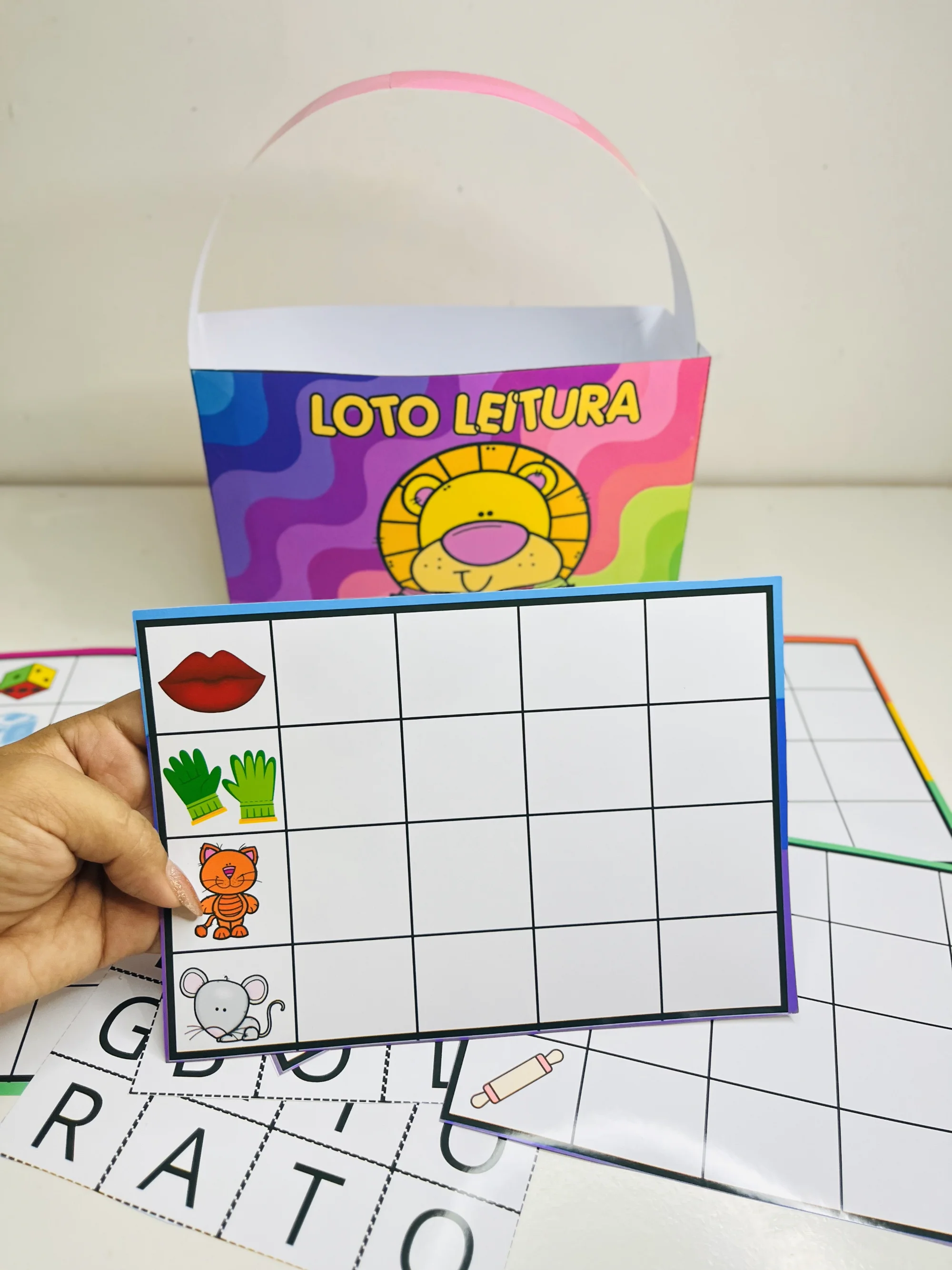 Jogo da Leitura : Fichas de Palavras Dissílabas — amostra 5: Descrição do Arquivo: Loto Leitura - Fichas de Palavras…