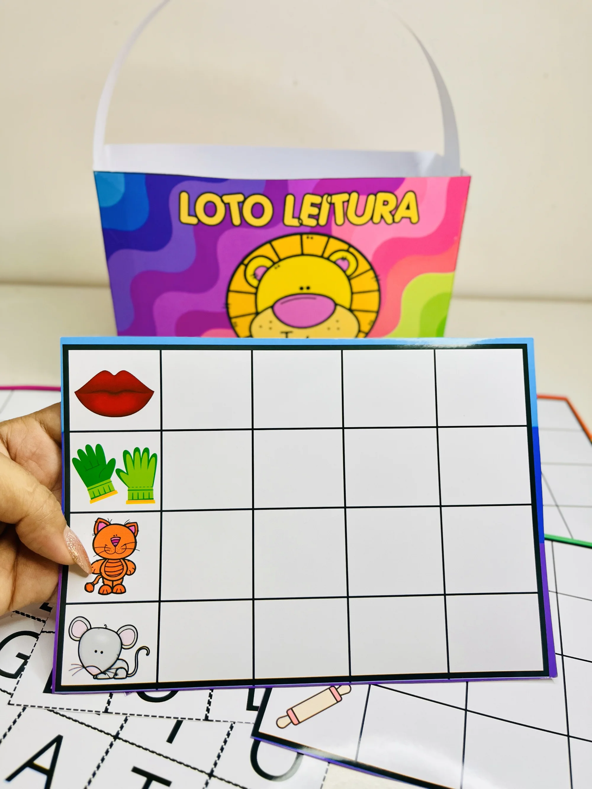 Jogo da Leitura : Fichas de Palavras Dissílabas — amostra 6: Descrição do Arquivo: Loto Leitura - Fichas de Palavras…