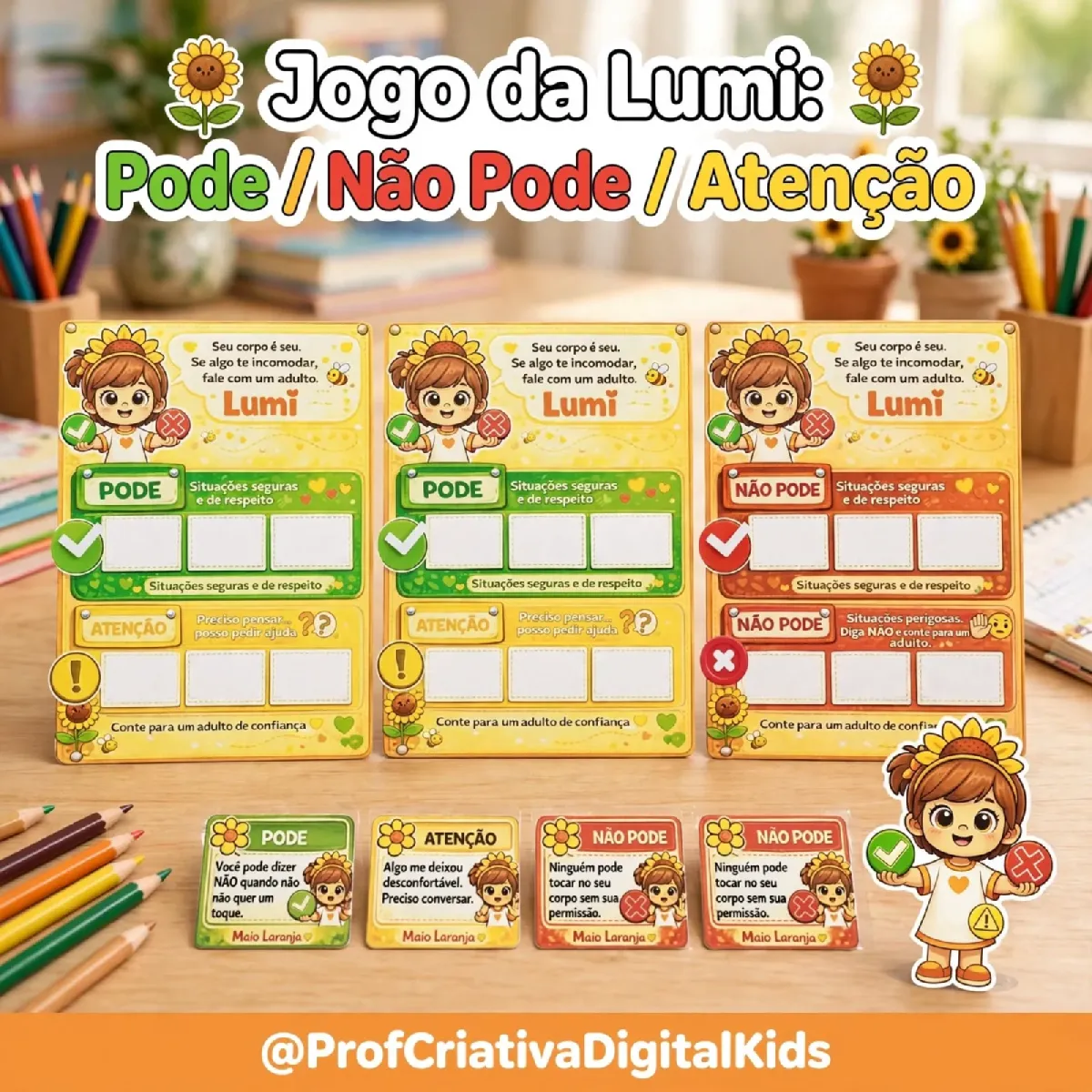 Jogo da LUMI - Pode/Não Pode/Atenção - Maio Laranja — Jogos pedagógicos para Educação Infantil: ❤️O recurso que faltava…
