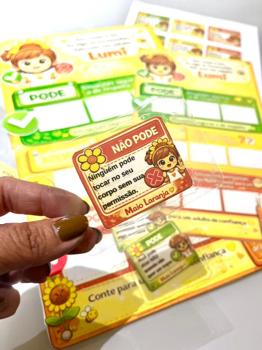 Jogo da LUMI - Pode/Não Pode/Atenção - Maio Laranja — amostra 1: Falar sobre autoproteção é importante