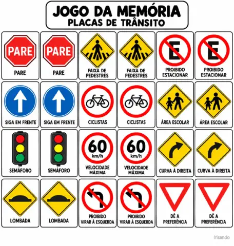 Jogo da Memória + 5 Atividades sobre o trânsito — amostra 3: Um material completo para trabalhar o tema trânsito de forma…
