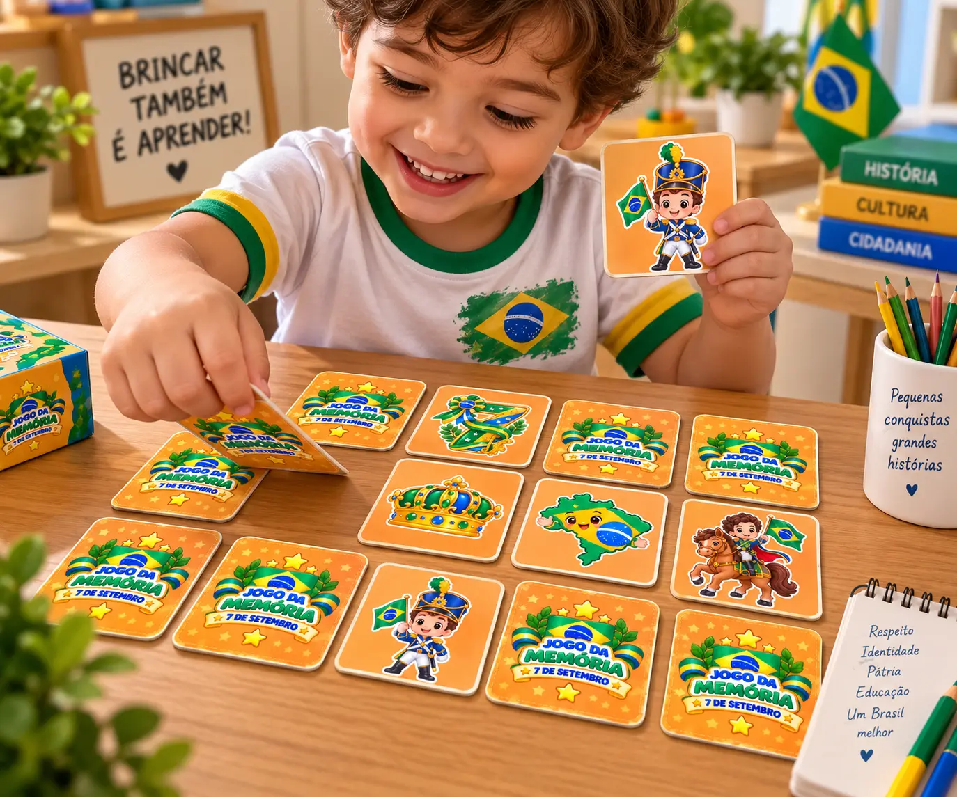 Jogo da Memória 7 de Setembro – Independência do Brasil | 12 Pares — amostra 1: Aprender sobre a Independência do Brasil… Jogo da Memória 7 de Setembro – Independência do Brasil | 12 Pares — amostra 1: Aprender sobre a Independência do Brasil…