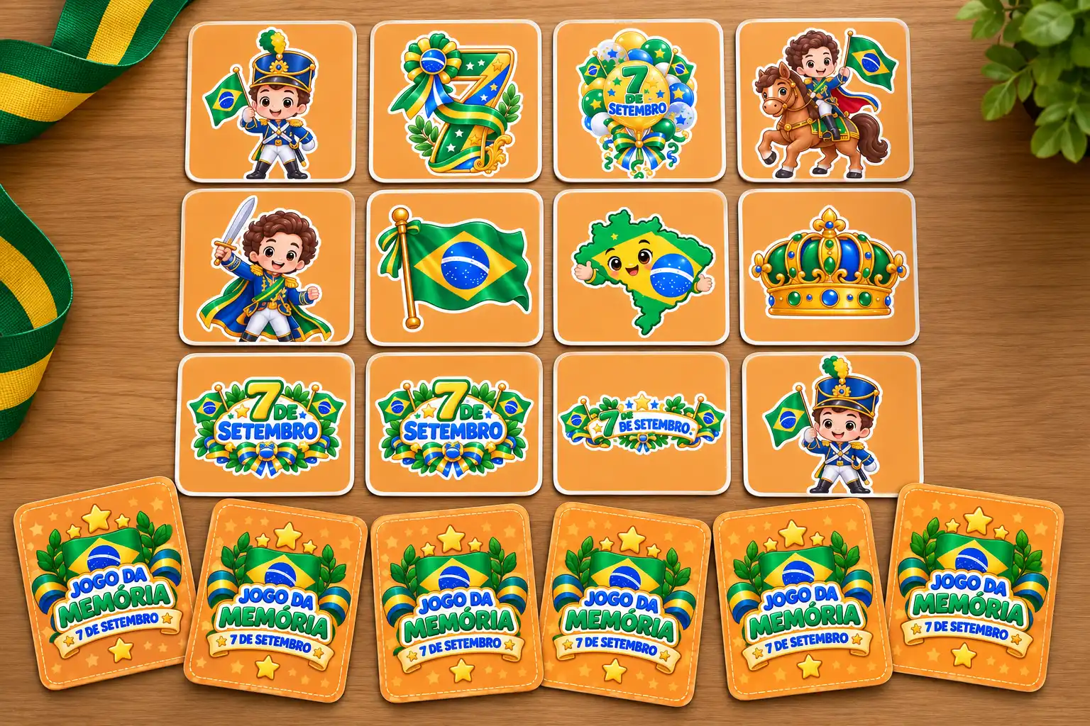 Jogo da Memória 7 de Setembro – Independência do Brasil | 12 Pares — amostra 2: Aprender sobre a Independência do Brasil… Jogo da Memória 7 de Setembro – Independência do Brasil | 12 Pares — amostra 2: Aprender sobre a Independência do Brasil…