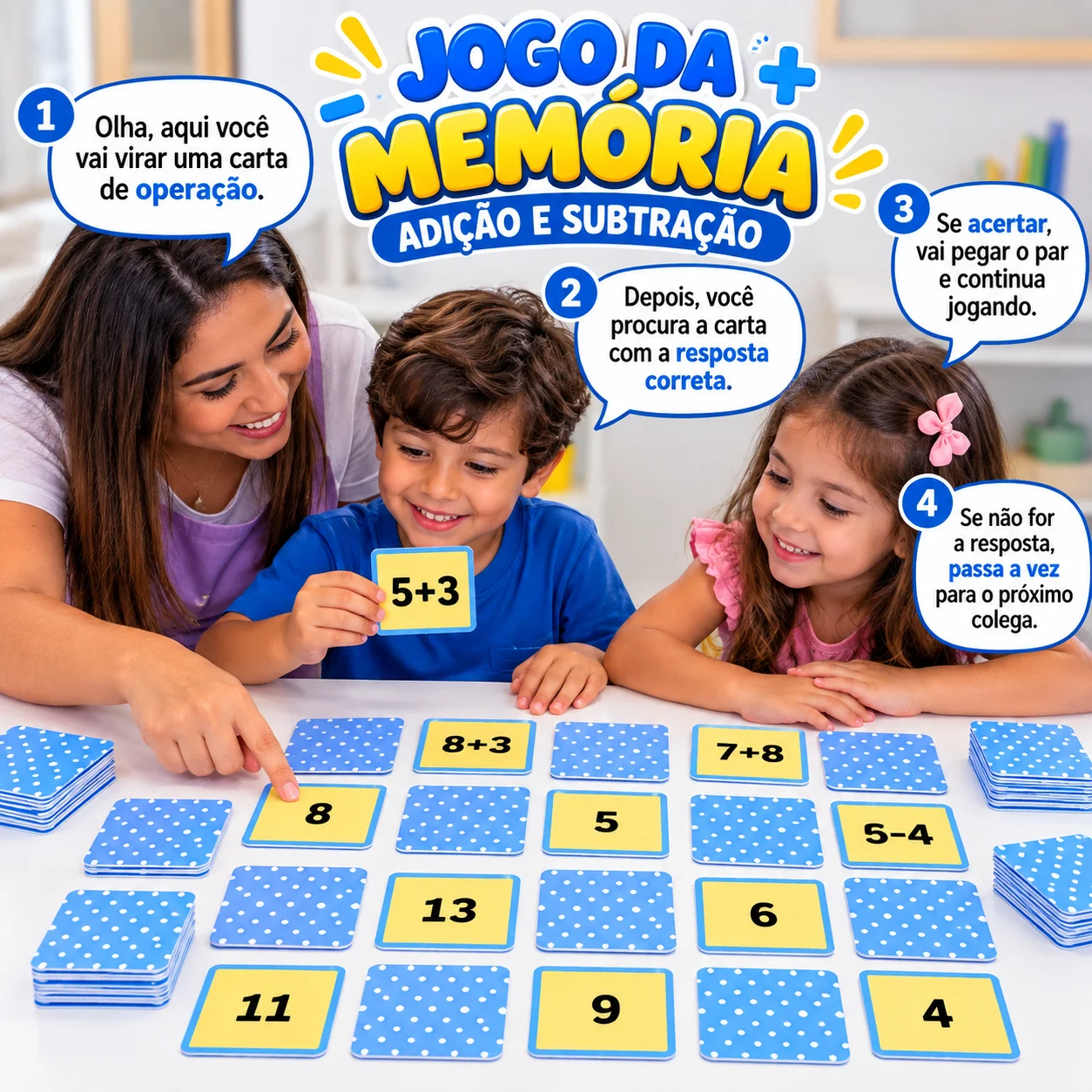 Jogo da Memória – Adição e Subtração em PDF | Matemática — capa do material