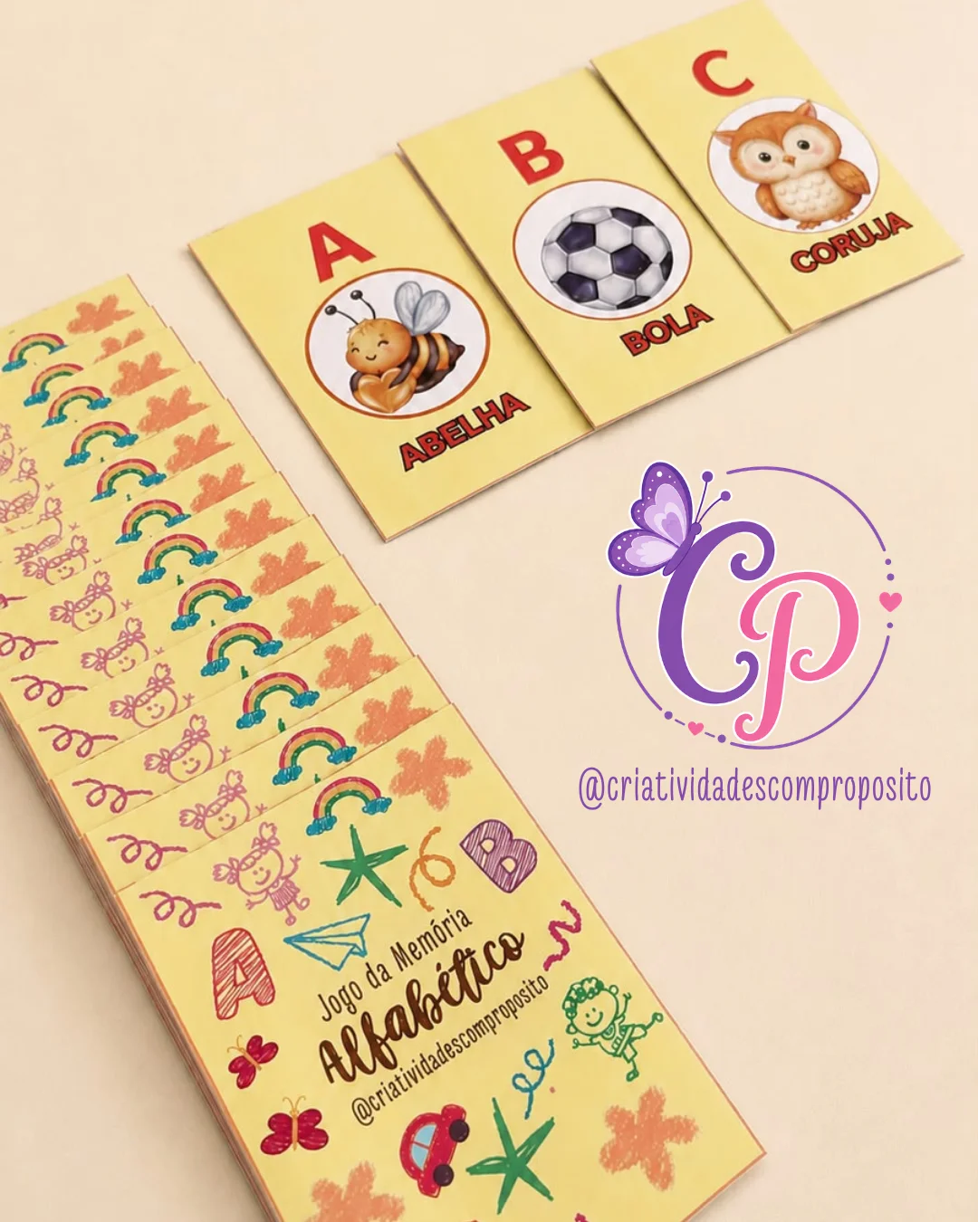 JOGO DA MEMÓRIA ALFABÉTICO - ED. INFANTIL E ALFABETIZAÇÃO — Alfabetização para Educação Infantil: Aprender brincando é…