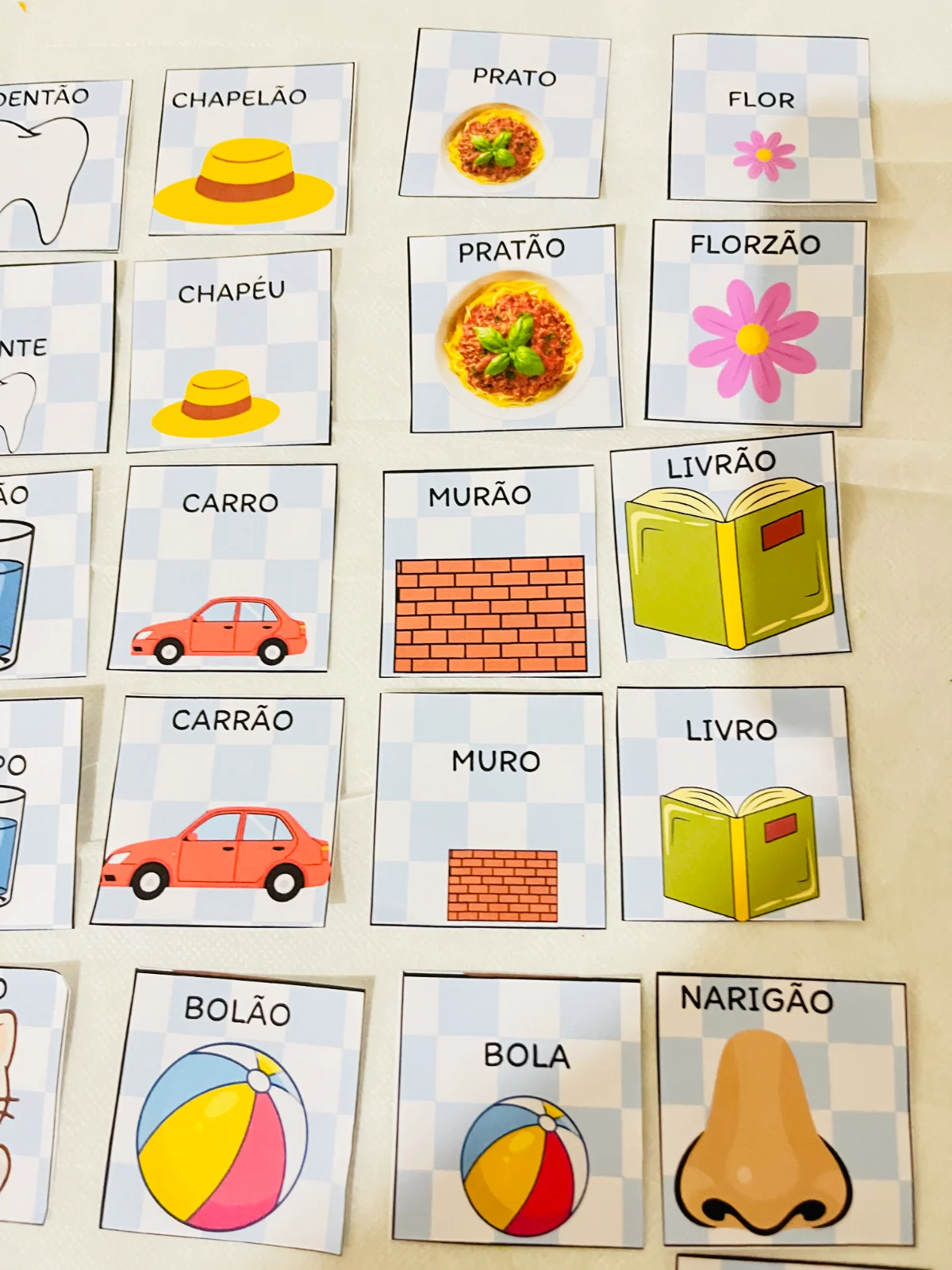Jogo da Memória – Aumentativo | Atividade Lúdica — amostra 2: Jogo da Memória – Aumentativo: recurso lúdico para ensinar o…