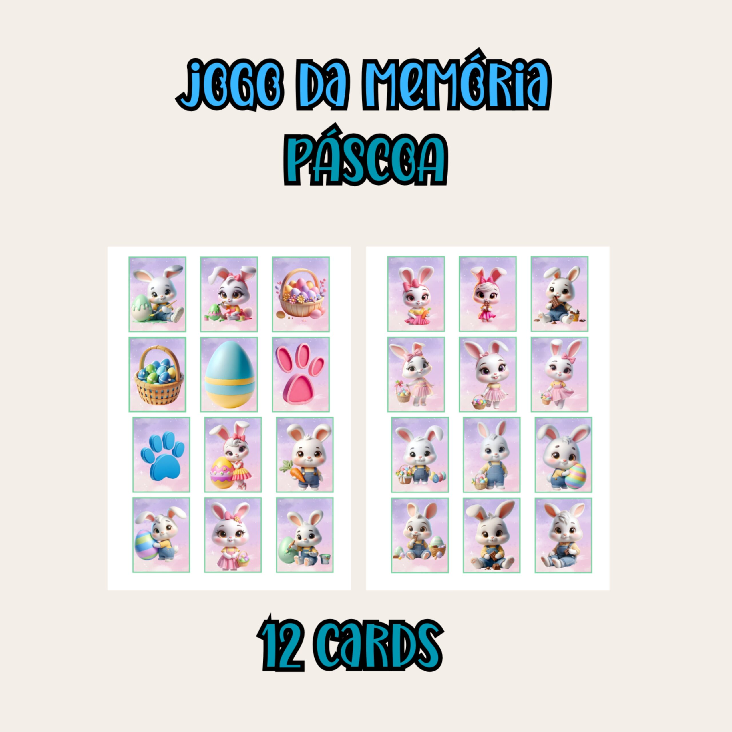 Jogo da memória de páscoa – diversão garantida – Material Pedagógico — Jogos pedagógicos para Todas as séries: Prepare-se…