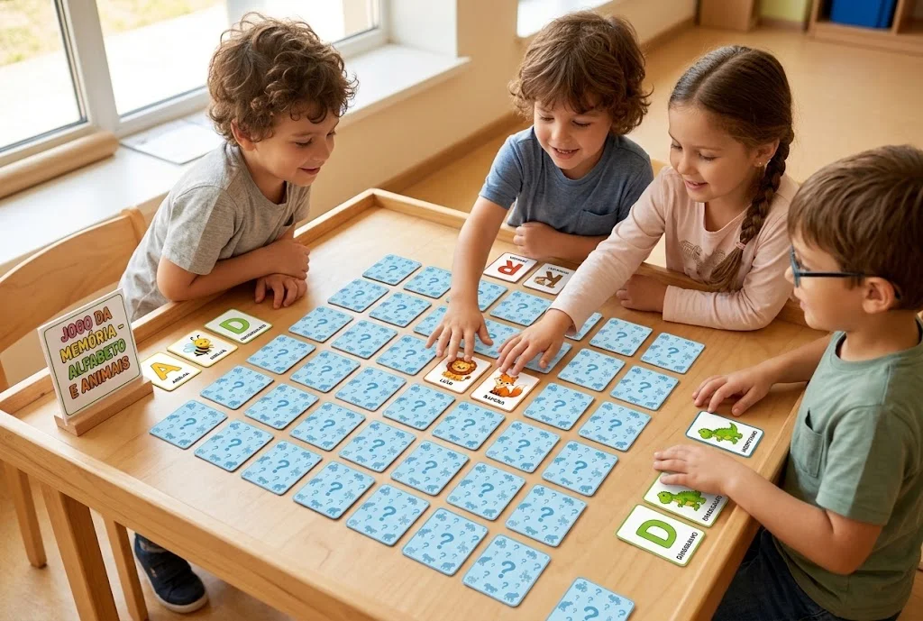 Jogo da Memória do Alfabeto | Educação Infantil PDF — amostra 4: 🔤 26 cartas com as letras do alfabeto, em tamanho grande…