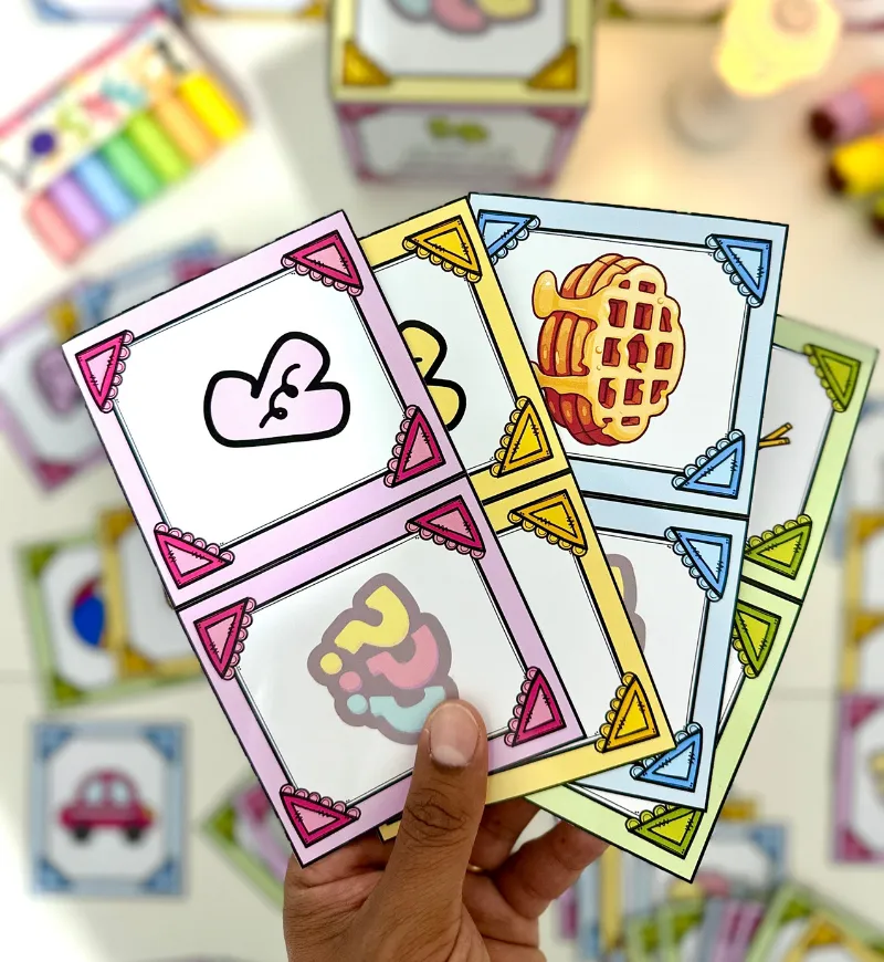 Jogo da Memória do Alfabeto em PDF com Fichas e Caixa — amostra 1: Jogo da Memória do Alfabeto para imprimir