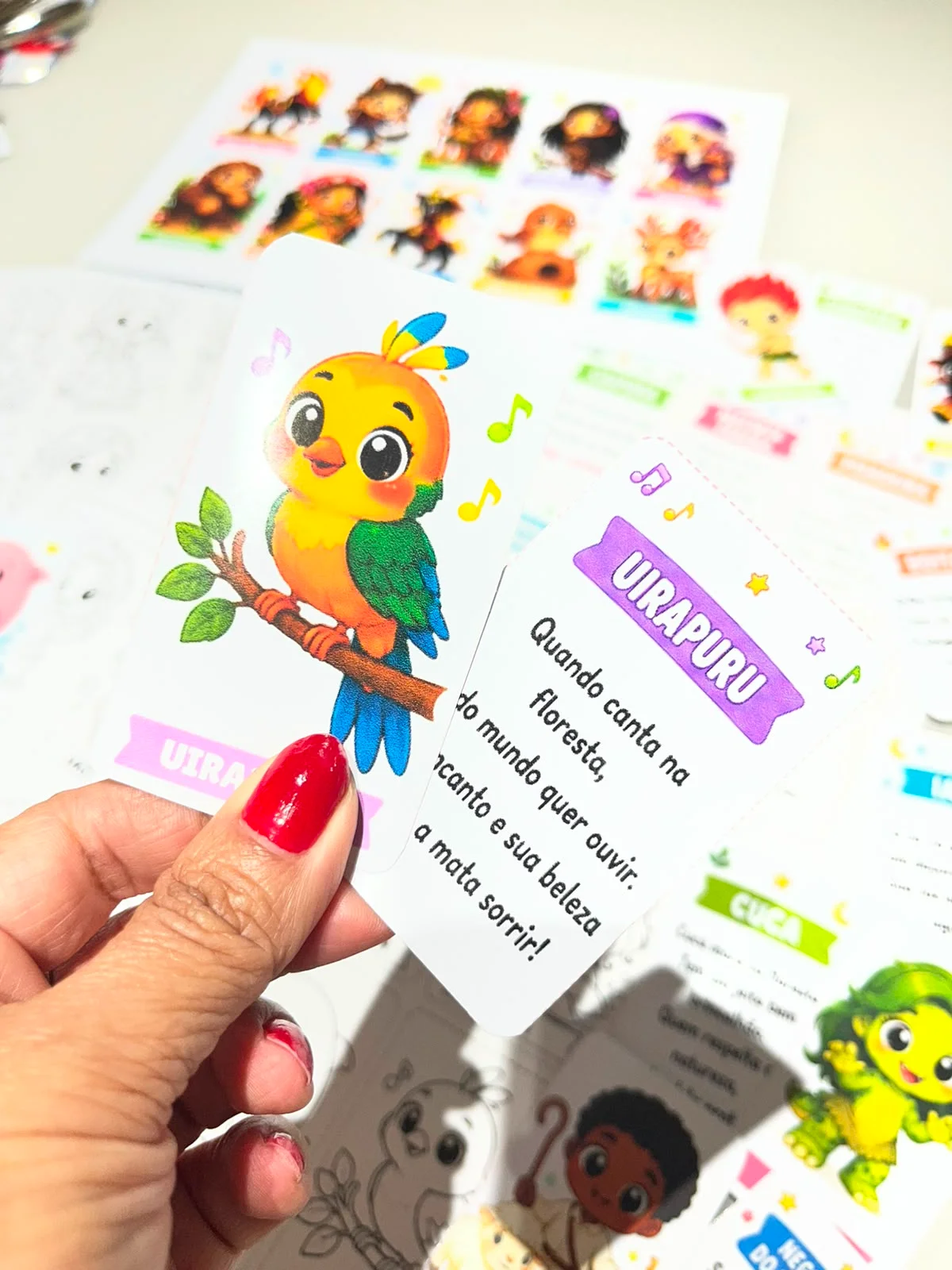 JOGO DA MEMORIA E CADS FOLCLORE – PDF para Imprimir — amostra 1: O que vem no material