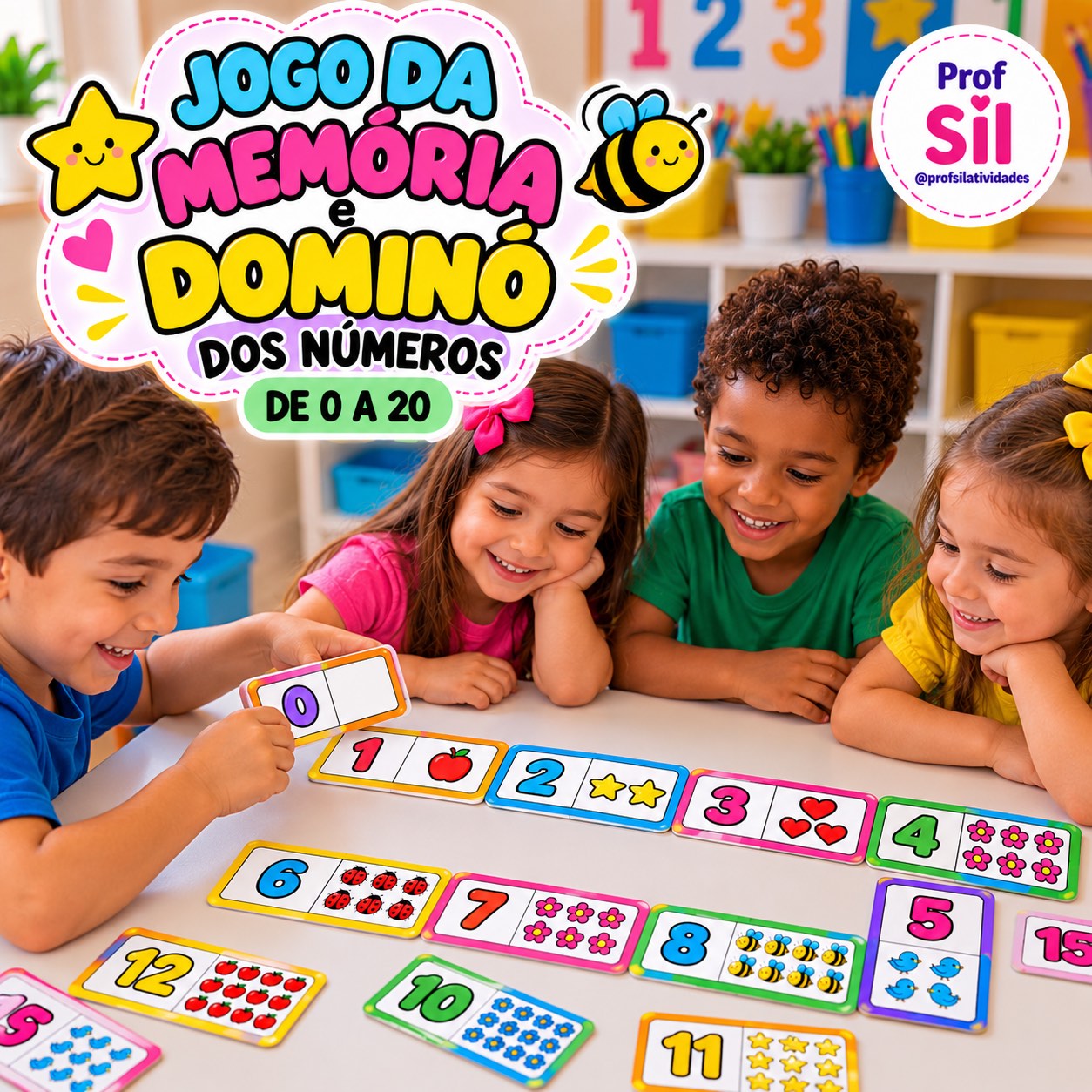Jogo da Memória e Dominó dos Números do 0 ao 20 em PDF — amostra 3: 🎯 OBJETIVOS PEDAGÓGICOS