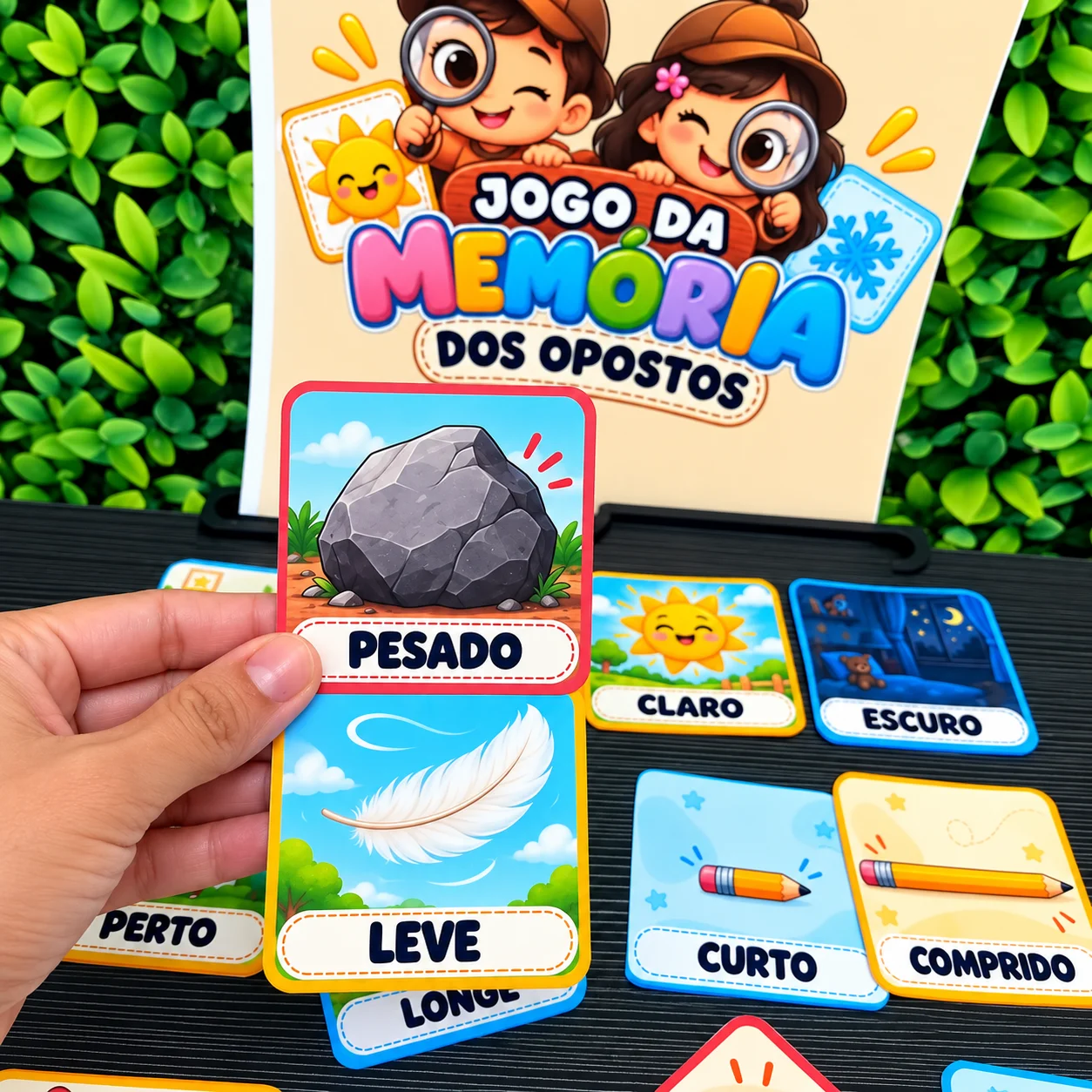 Jogo da Memória e Pareamento dos Opostos 🔑 PALAVRAS-CHAVE — amostra 3: Um jogo de memória e pareamento para descobrir os…
