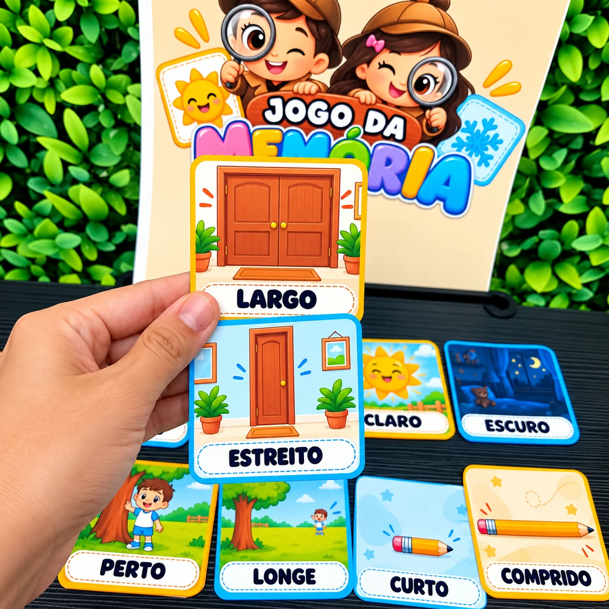 Jogo da Memória e Pareamento dos Opostos 🔑 PALAVRAS-CHAVE — amostra 4: Um jogo de memória e pareamento para descobrir os…