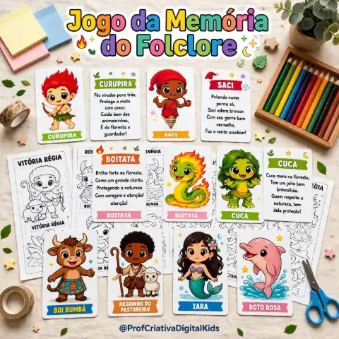 Jogo da Memória Folclore - Anos Iniciais — capa do material