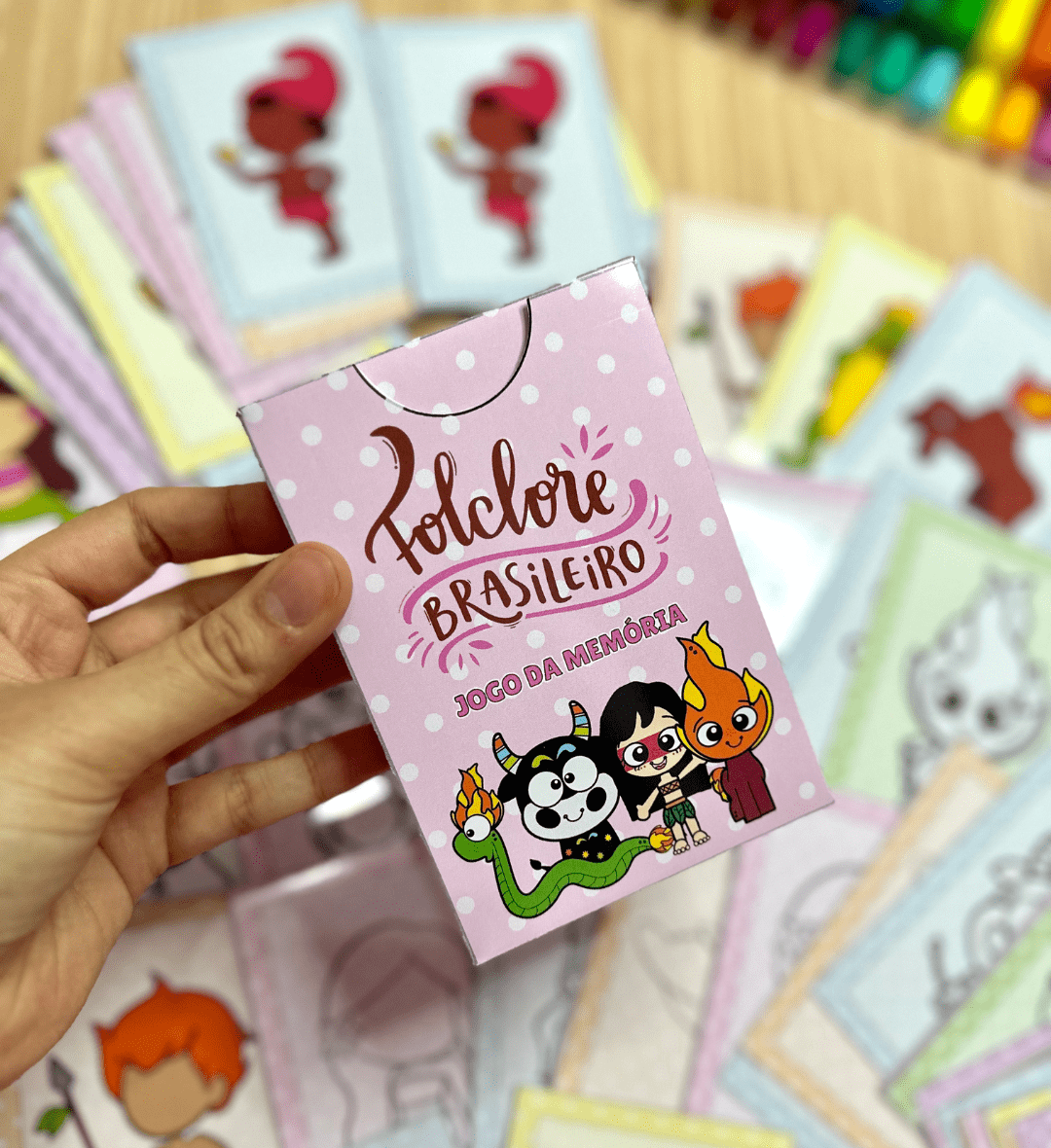 Jogo da Memória Folclore: PDF com 32 Fichas e Caixinha — amostra 1: Jogo da Memória Folclore para imprimir