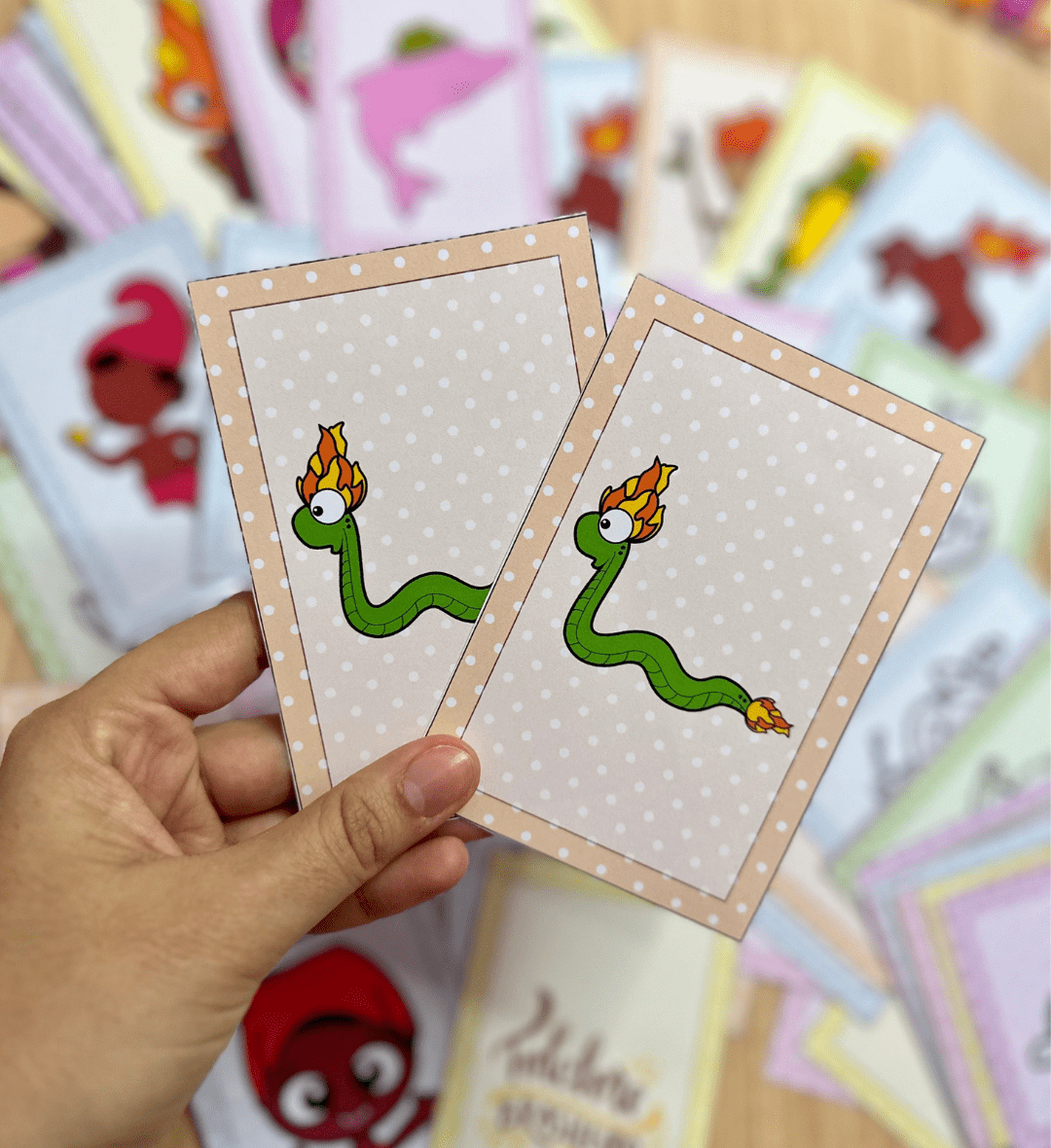 Jogo da Memória Folclore: PDF com 32 Fichas e Caixinha — amostra 3: Como usar em sala de aula