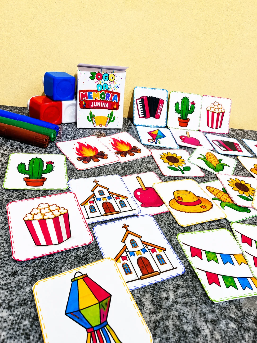 Jogo da Memória Junina para Imprimir | Atividade Festa Junina Infantil — amostra 1: Recurso lúdico para trabalhar memória,…