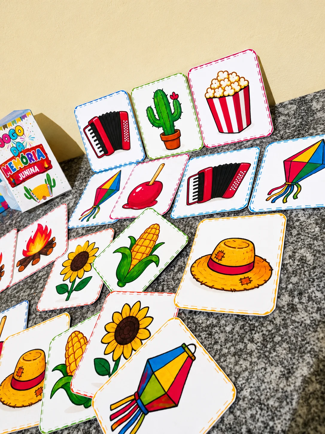Jogo da Memória Junina para Imprimir | Atividade Festa Junina Infantil — amostra 3: Recurso lúdico para trabalhar memória,…