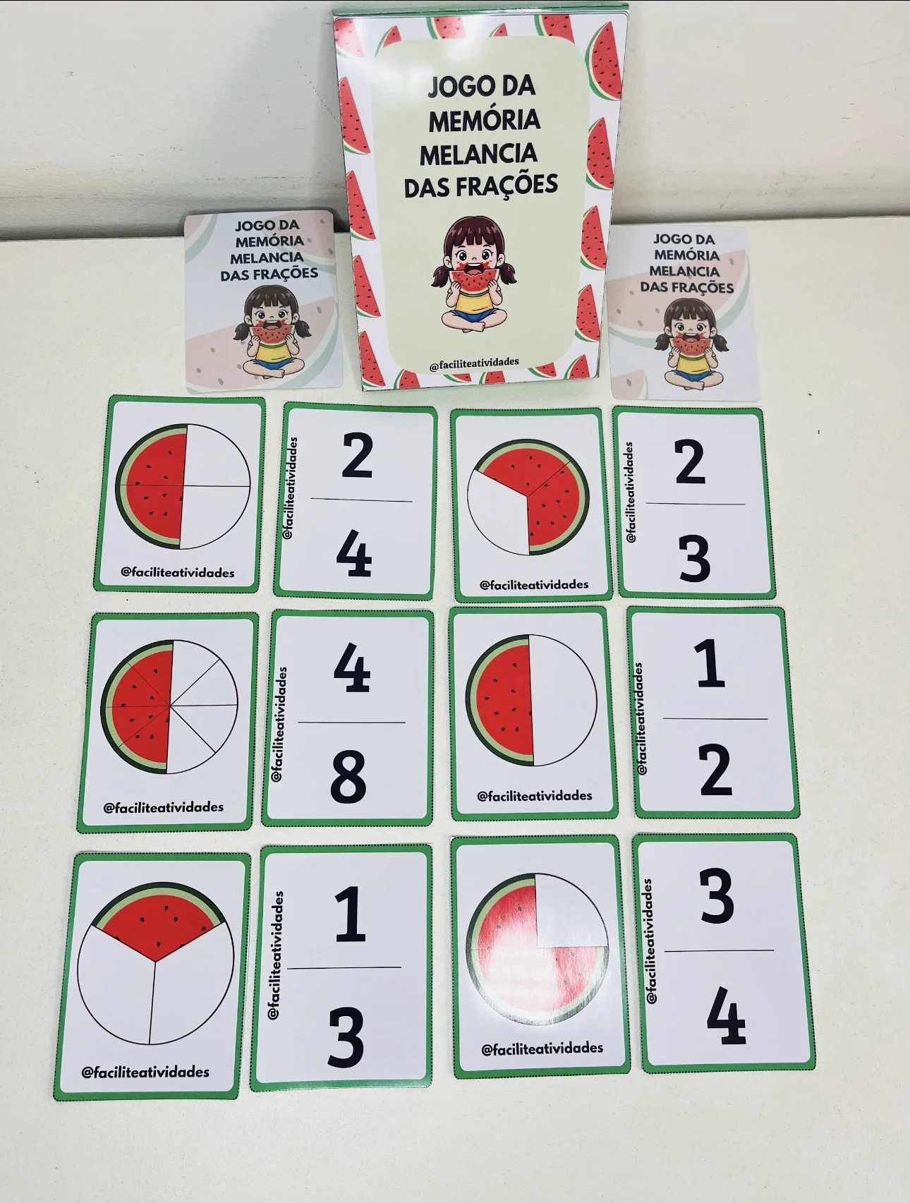Jogo da memória melancia das frações — amostra 2: *O Jogo da Memória Melancia das Frações* Uma ferramenta educativa…
