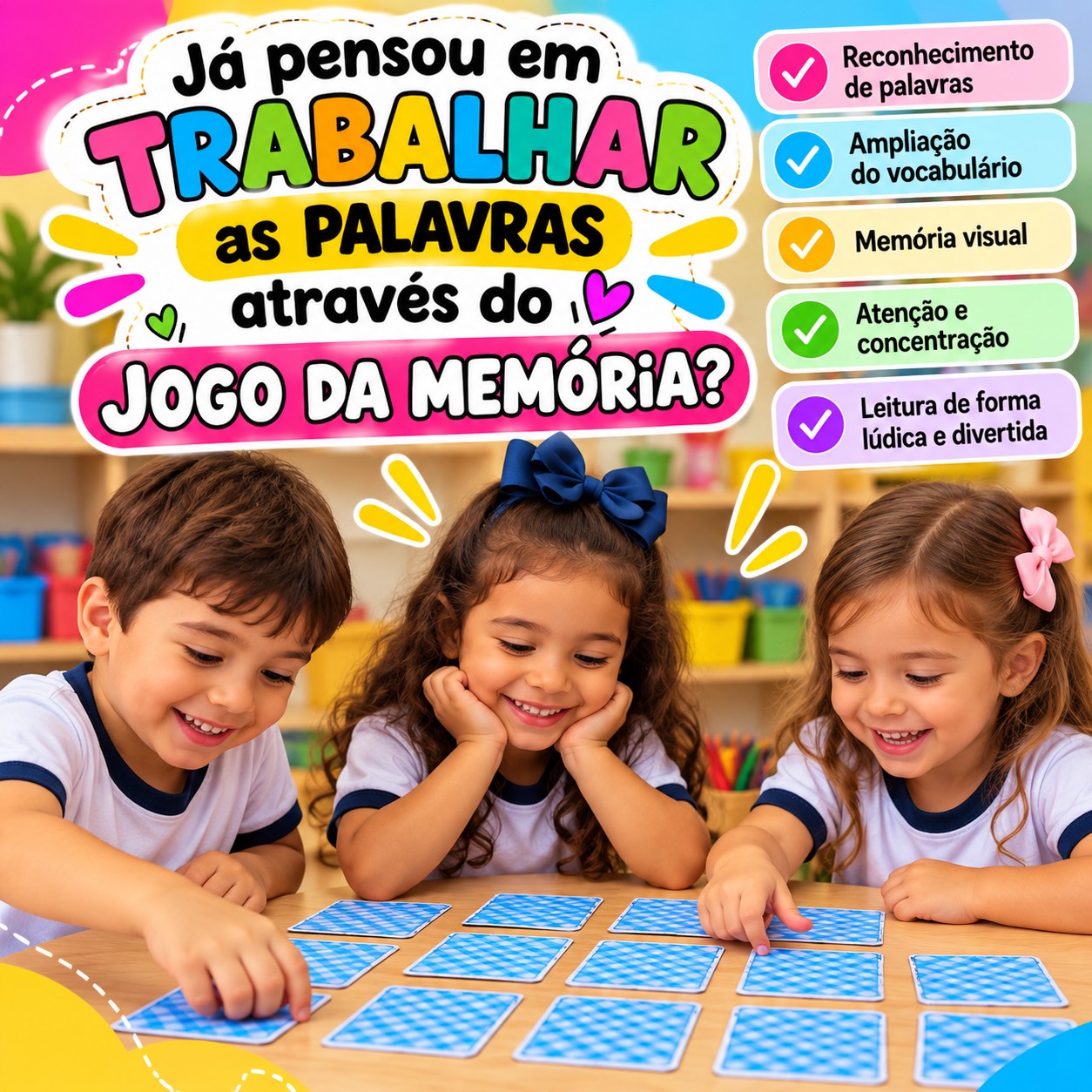 Jogo da Memória - Objetos e Sílabas Complexas — amostra 3: Uma atividade lúdica para tornar o processo de alfabetização…
