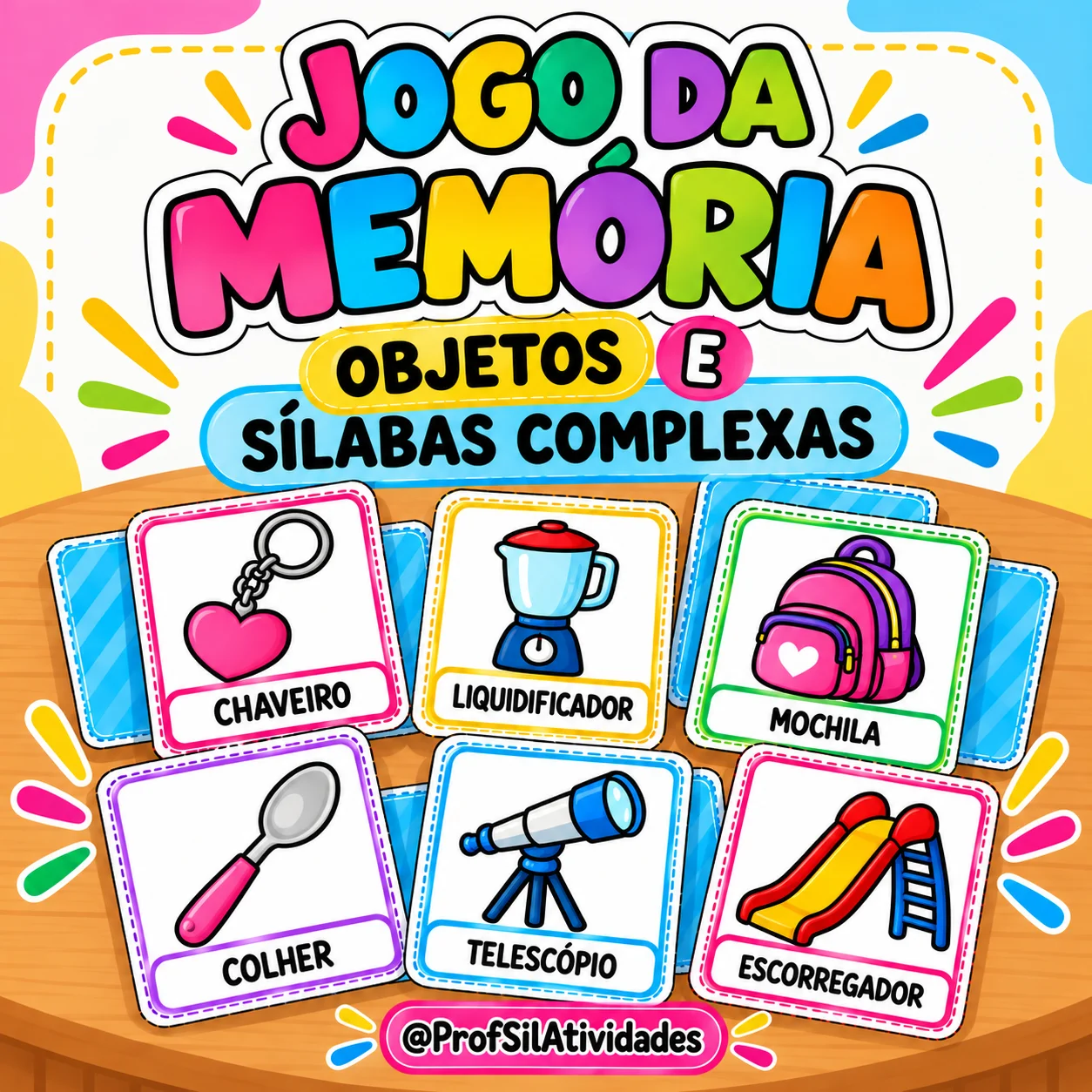 Jogo da Memória - Objetos e Sílabas Complexas — Jogos pedagógicos para Educação Infantil: Uma atividade lúdica para tornar…