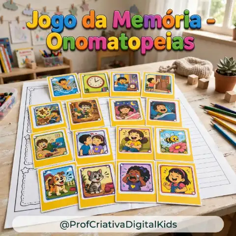Jogo da Memória - Onomatopeias: Português — capa do material