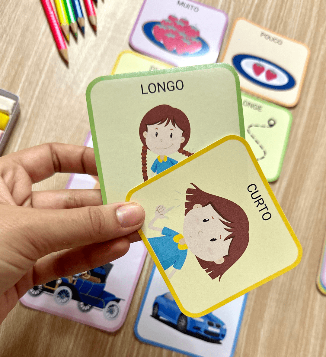 Jogo da Memória Opostos: 15 Pares para Educação Infantil — amostra 3: Como usar em sala de aula