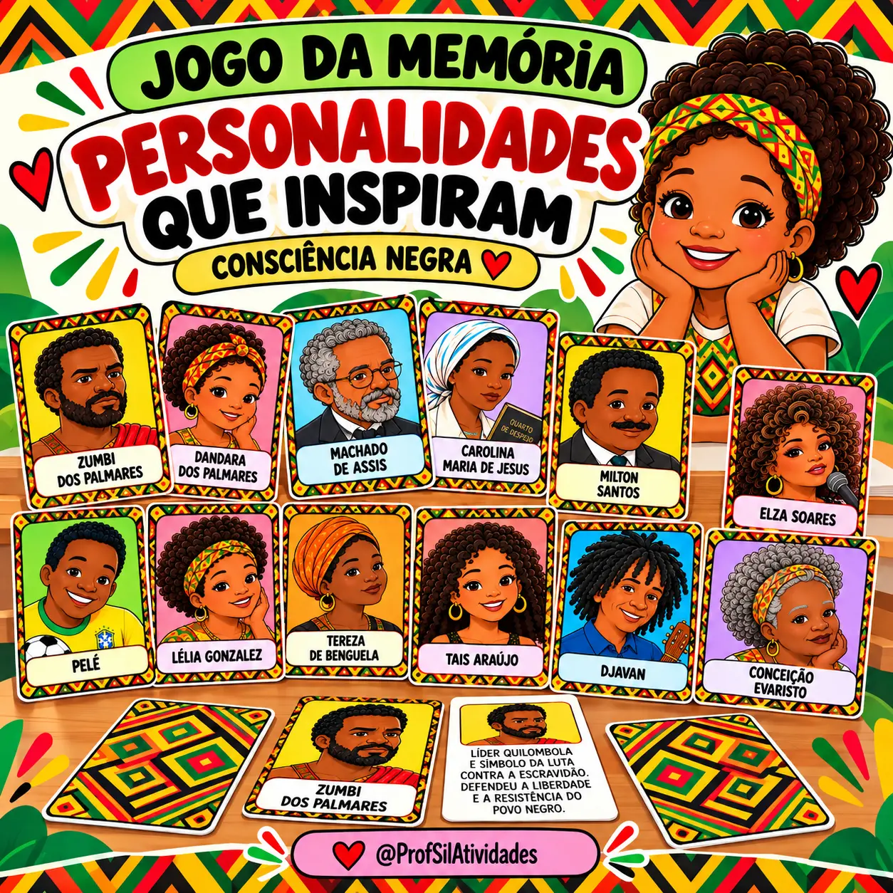 Jogo da Memória – Personalidades que Inspiram | Consciência Negra — capa do material