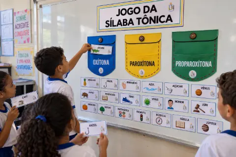 Jogo da Sílaba Tônica – Aprender brincando! — capa do material
