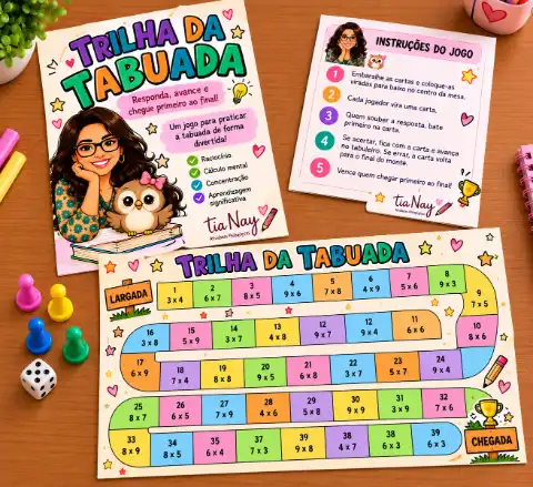 Jogo da Tabuada de Multiplicação- Trilha da Tabuada — capa do material