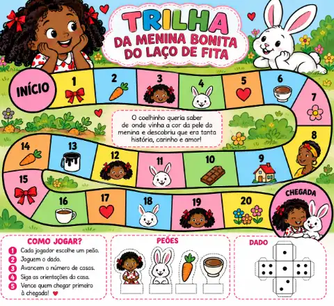 Jogo da Trilha A Menina Bonita do Laço de Fita _ Infantil — amostra 3: Jogo da Trilha – A Menina Bonita do Laço de Fita |…