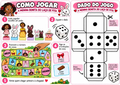 Jogo da Trilha A Menina Bonita do Laço de Fita _ Infantil — amostra 7: Jogo da Trilha – A Menina Bonita do Laço de Fita |…