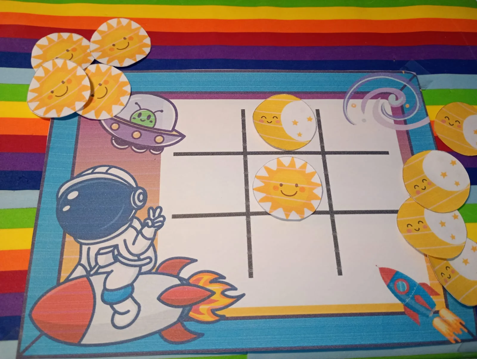Jogo da Velha Astronauta para Imprimir Dia das Crianças | Arquivo PDF — amostra 2: Jogo da velha astronauta em PDF, pronto…