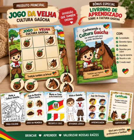 🧉 Jogo da Velha da Cultura Gaúcha — Atividade para Imprimir — capa do material