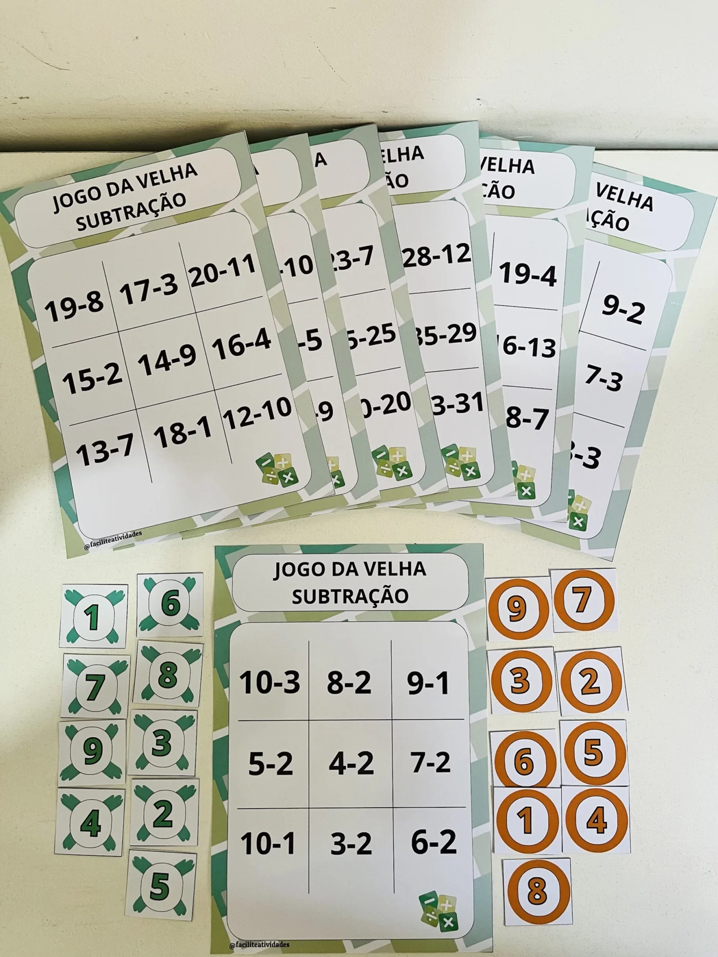 Jogo da velha subtração — amostra 4: *Jogo da velha Subtração* O Jogo da Velha da Subtração” é uma ferramenta educativa…