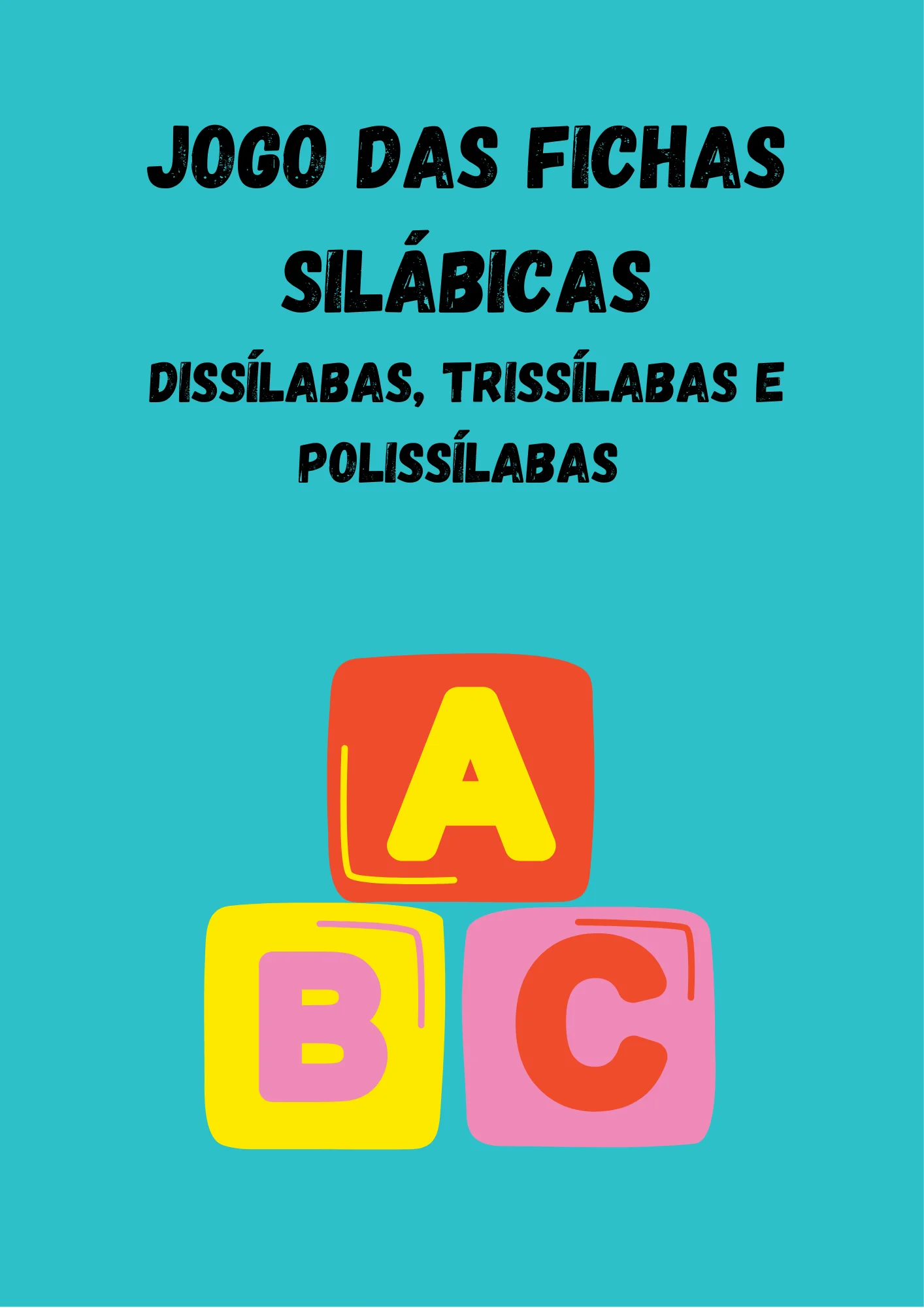 Jogo das Fichas Silábicas para Alfabetização – 20 Páginas — amostra 5: Jogo de fichas silábicas com palavras dissílabas,…
