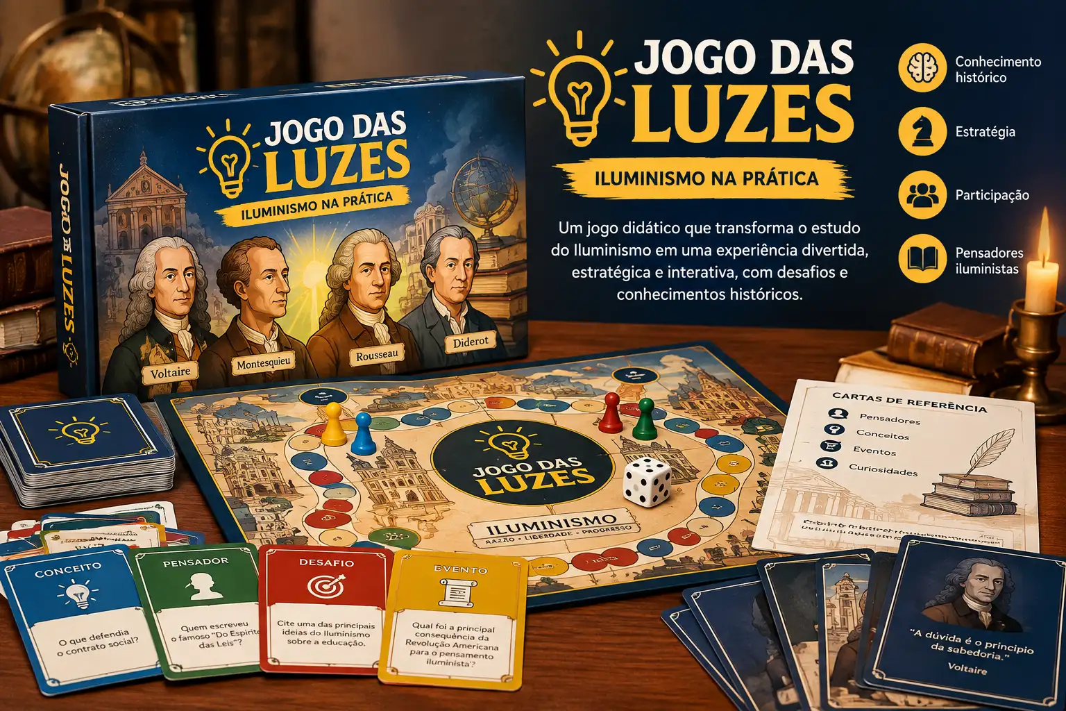 JOGO DAS LUZES PARA ENSINO DO ILUMINISMO — capa do material