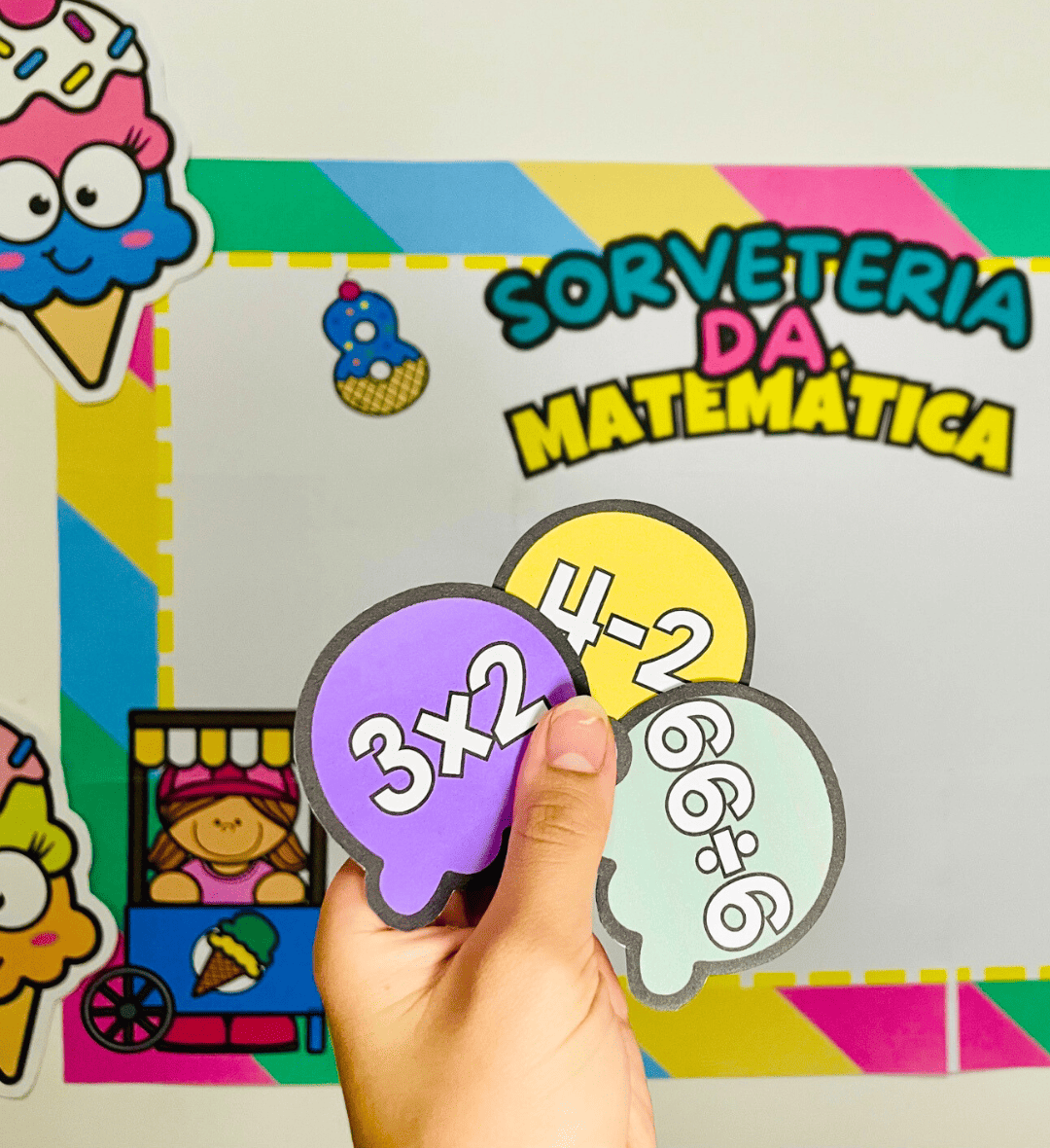 Jogo das quatro operações: Sorveteria da Matemática em PDF — amostra 3: Como usar em sala de aula