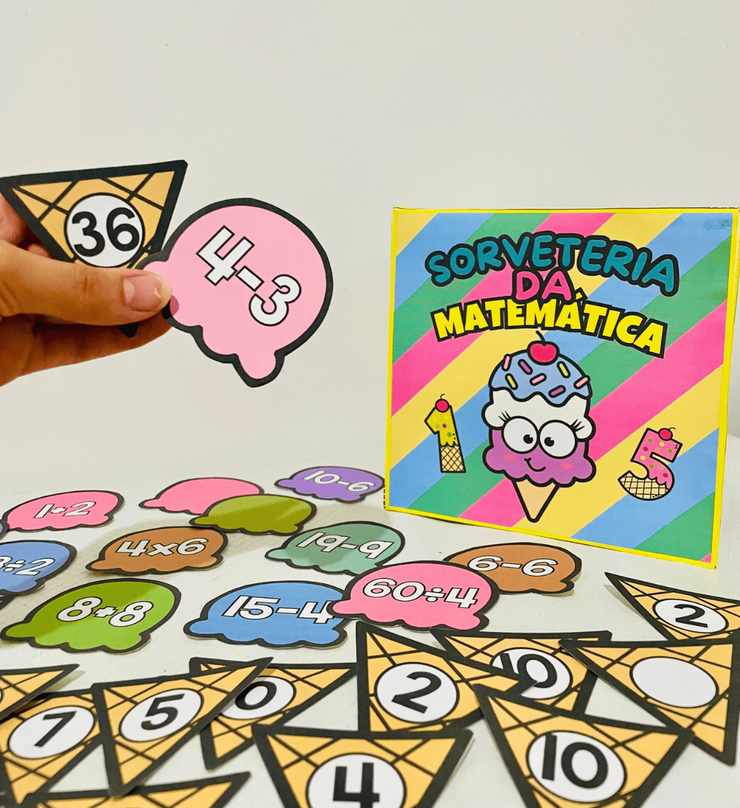 Jogo das quatro operações: Sorveteria da Matemática em PDF — amostra 7: Trabalhe as quatro operações com uma brincadeira de…