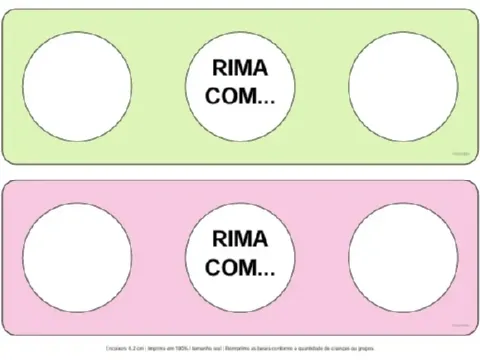 Jogo das Rimas – 16 Pares | Consciência Fonológica — amostra 3: Jogo das Rimas com 16 pares de figuras para recortar,…