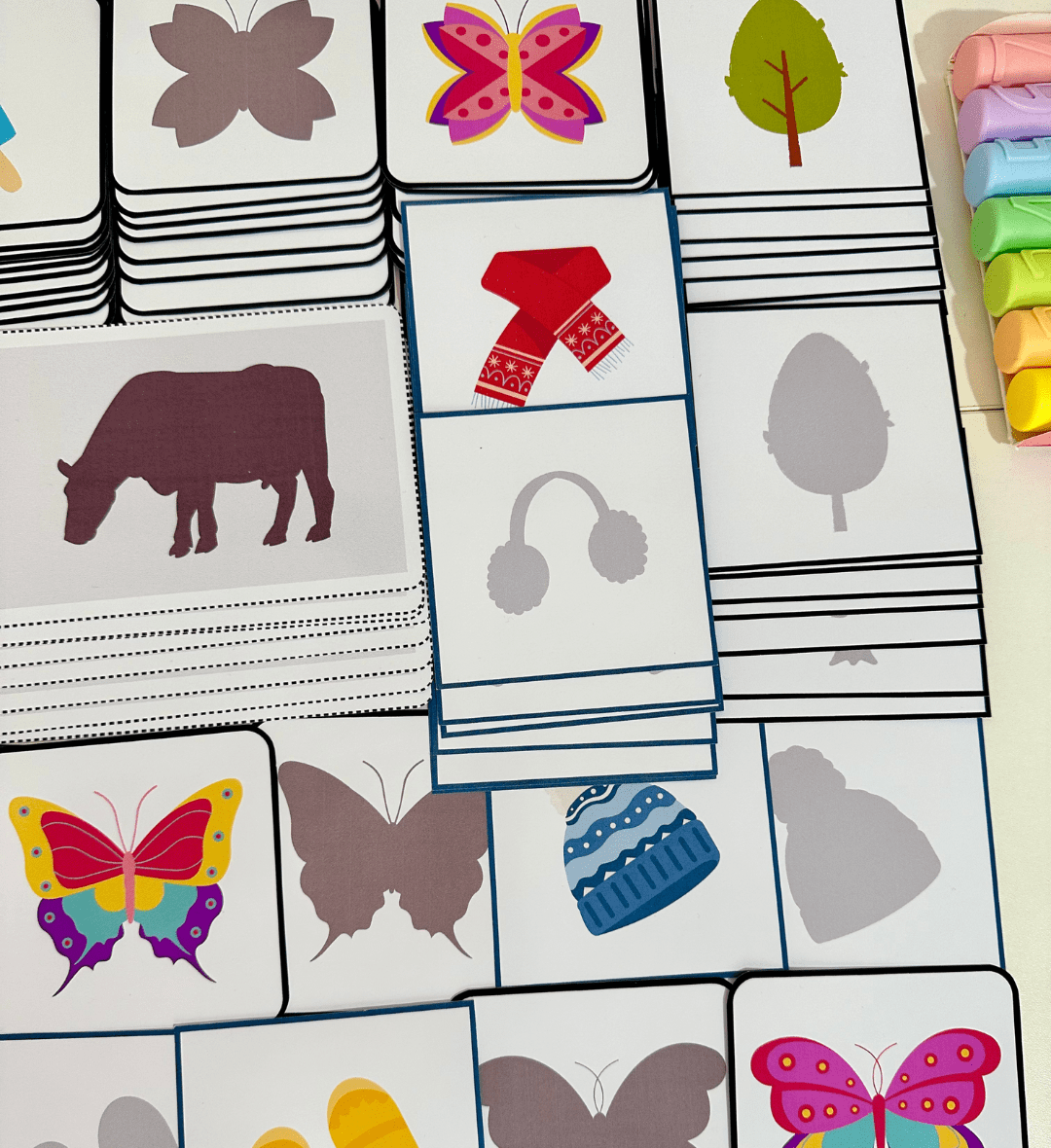 Jogo das Sombras em PDF: 62 pares de fichas para imprimir — amostra 6: Trabalhe percepção visual, reconhecimento de formas…