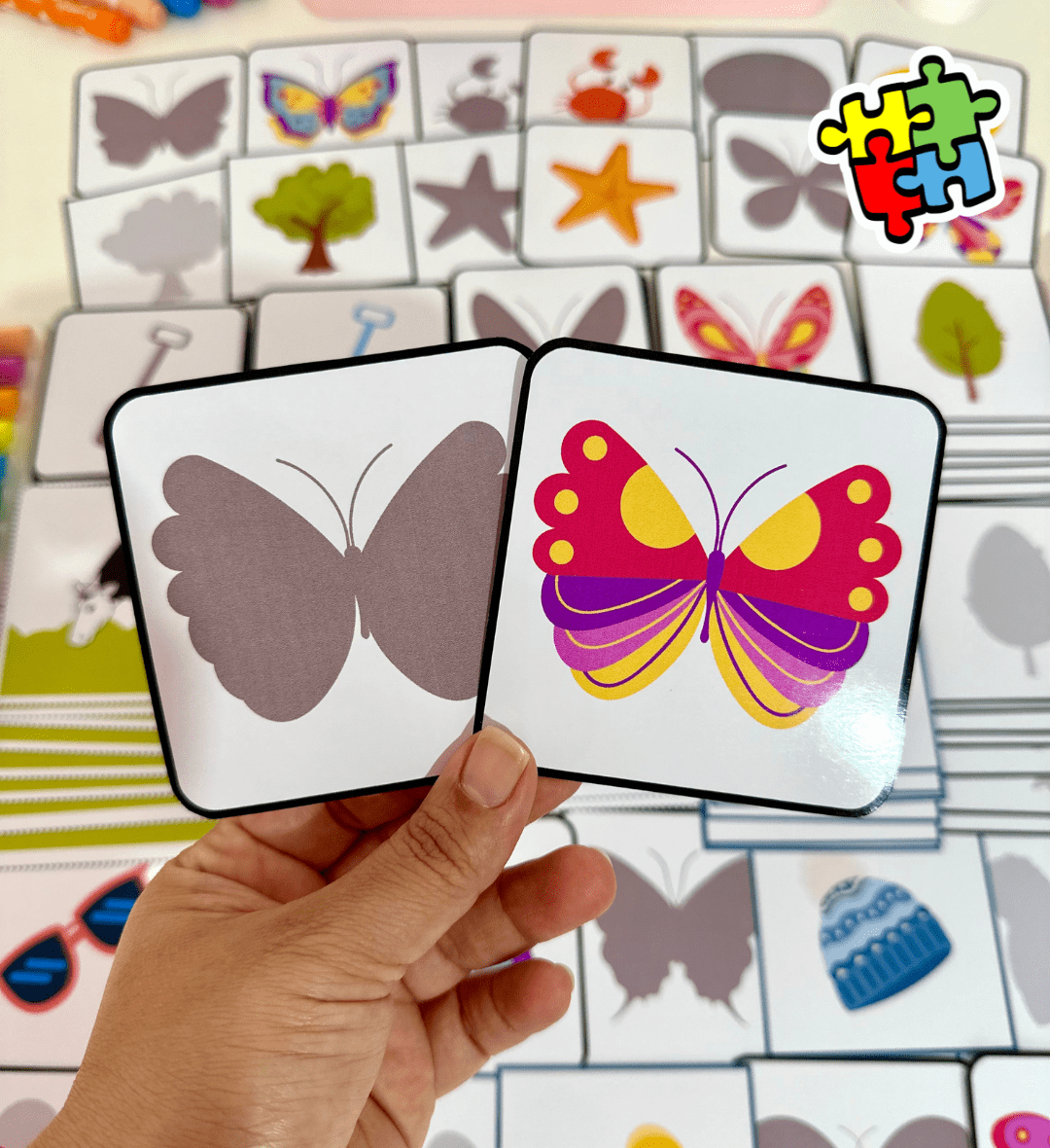 Jogo das Sombras em PDF: 62 pares de fichas para imprimir — capa do material