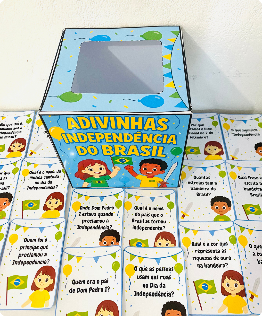 Jogo de adivinhas da Independência para imprimir — amostra 2: Como aplicar a atividade em sala
