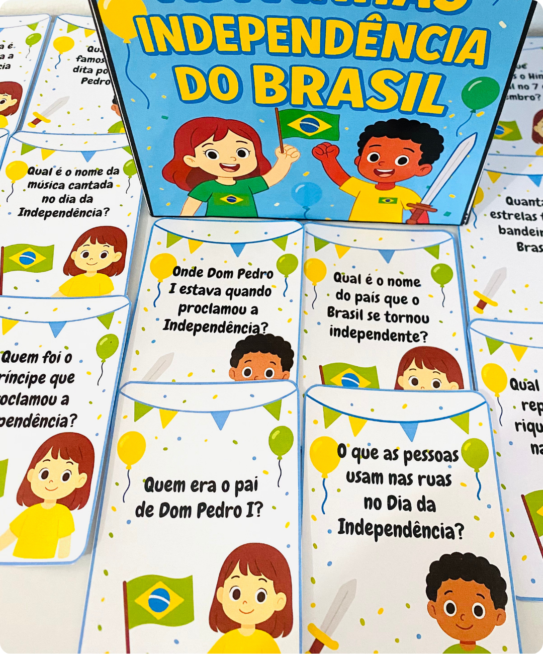 Jogo de adivinhas da Independência para imprimir — amostra 5: Leve o 7 de setembro para uma brincadeira de perguntas em…