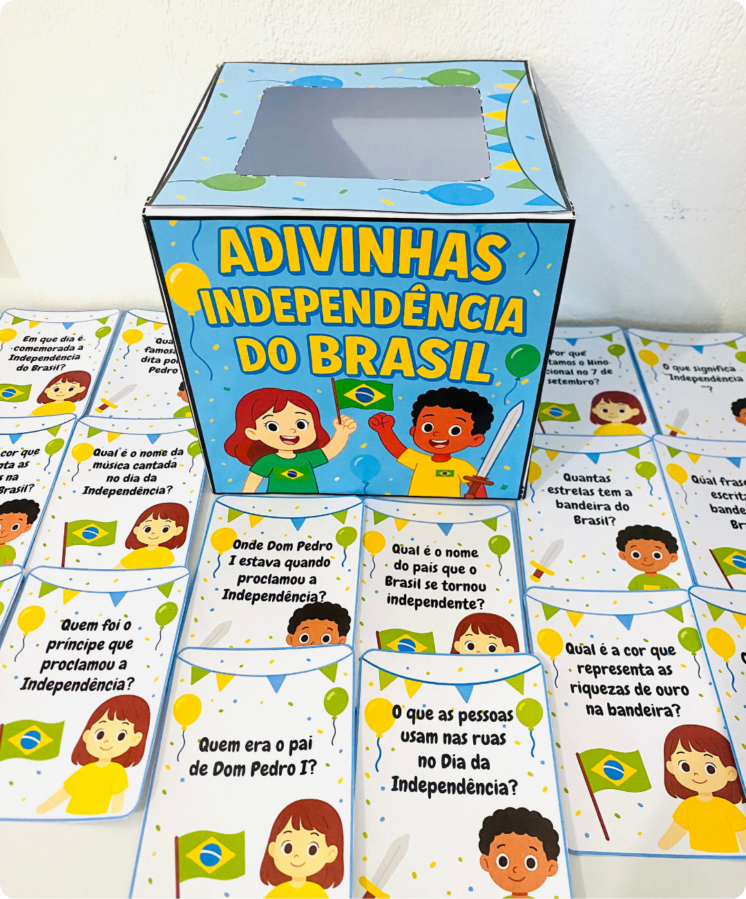 Jogo de adivinhas da Independência para imprimir — amostra 6: Leve o 7 de setembro para uma brincadeira de perguntas em…