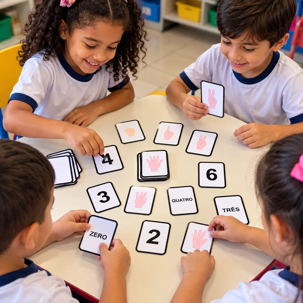 Jogo de Associação de Números e Quantidades de 0 a 10 — amostra 3: Jogo pedagógico para associar números de 0 a 10, escrita…