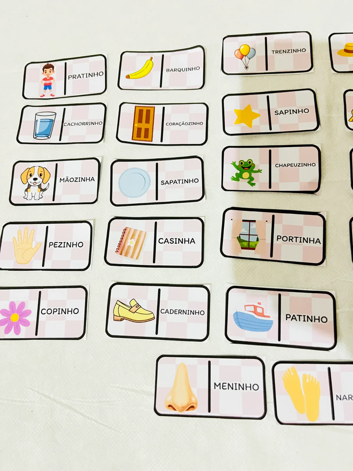 Jogo de Dominó – Diminutivo | Atividade Lúdica — amostra 1: Jogo de Dominó – Diminutivo ✨🎲